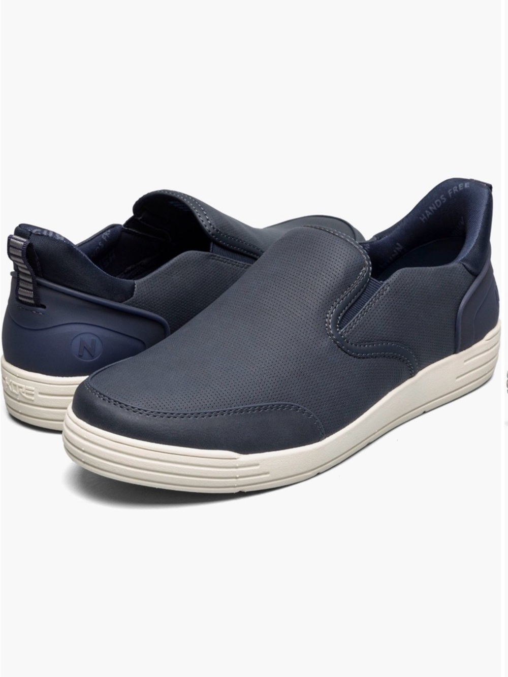 Nunn Bush KORE City Walk Moc Toe Slip-On Casual Shoes Navy 11